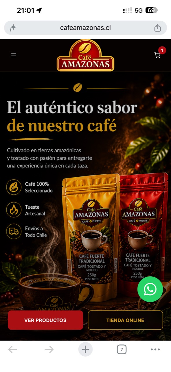 Versión móvil de Café Amazonas