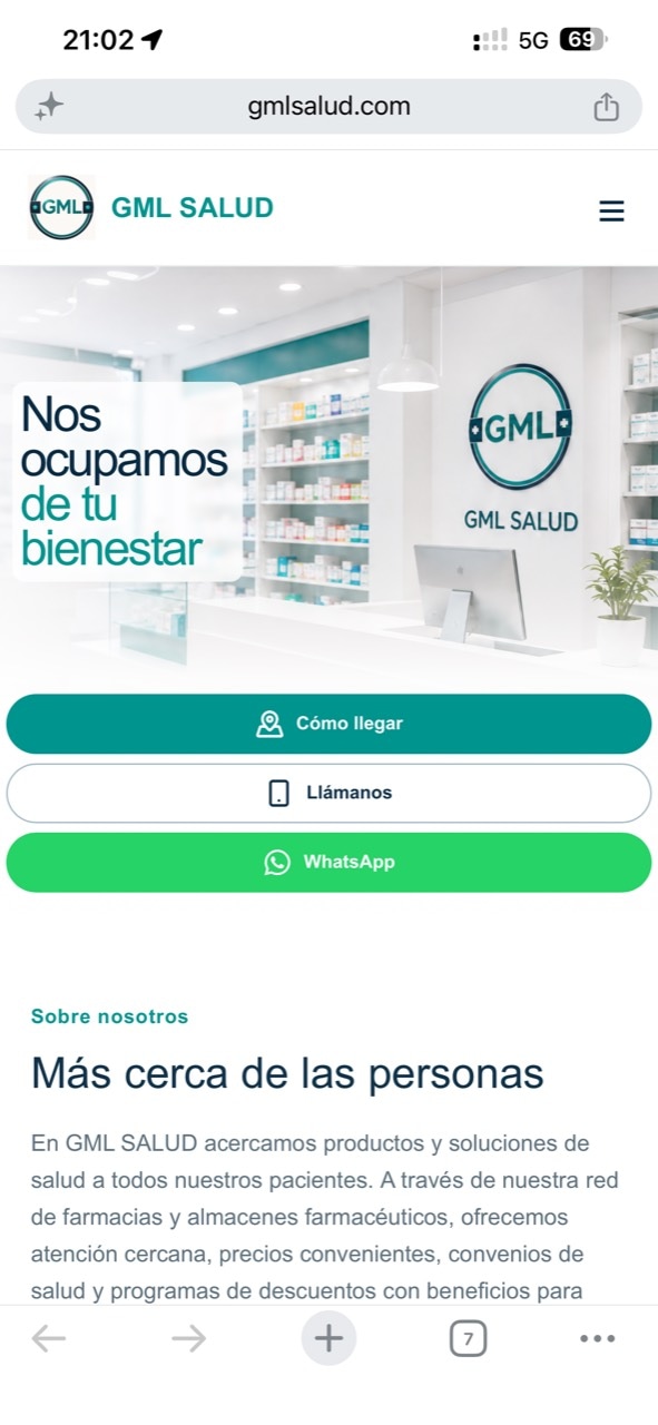 Versión móvil de GML Salud