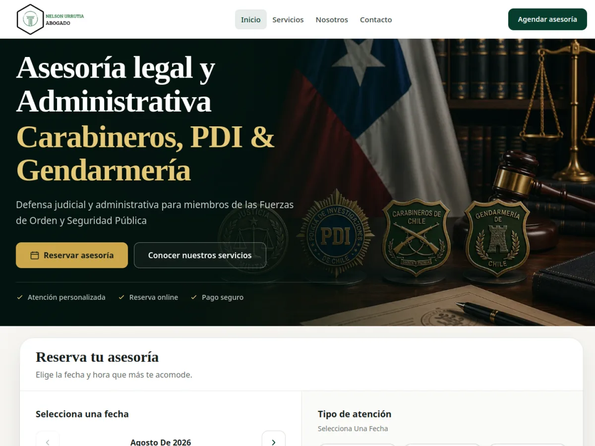 Versión escritorio de NUS Abogados