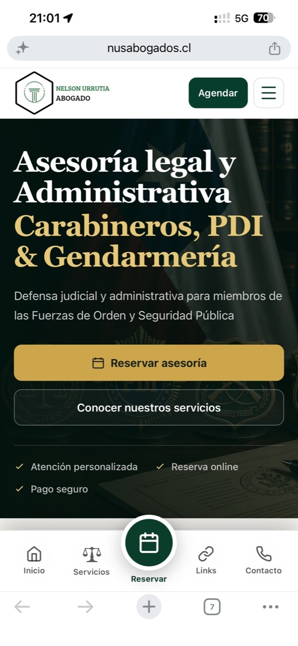 Versión móvil de NUS Abogados